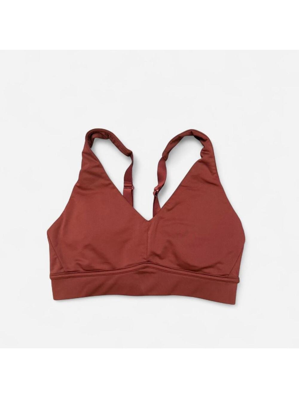 Fabletics burgundy sports bra with